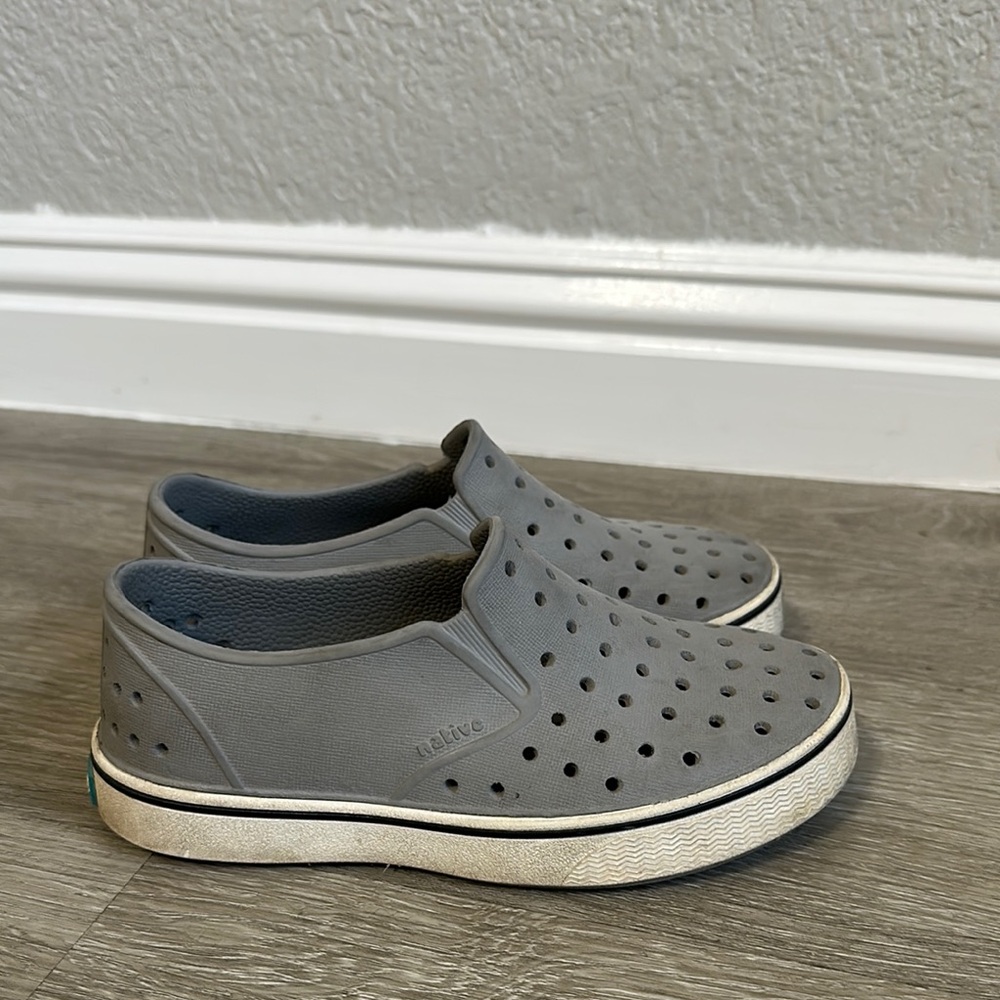 Native Grey Slip-On Kids Shoes